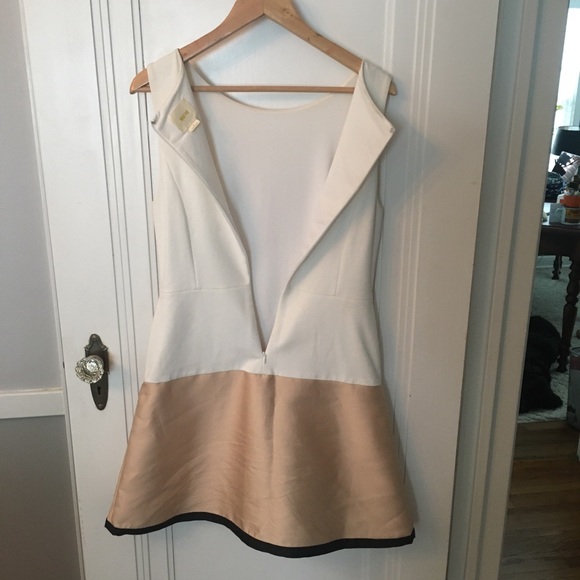 Maeve Sheath Color Block Crepe Dress Size 8 - Picture 4 of 9